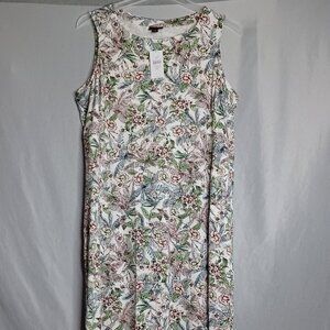 J.Jill Maxi Dress Women's XLarge Petite Floral Wearever Sleeveless Classic Long